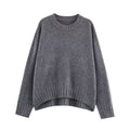 Essential Ribbed Sweater - Women's Versatile Solid Color Pullover