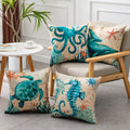 Sea Turtle Pillow Covers | Printed Cushion Cases for Sofa & Chair