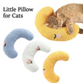 U-shaped pet pillow by CJ with soft neck support for cats and small dogs, providing comfortable rest.