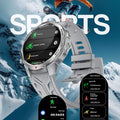 Hiking Smartwatch with Flashlight & Calling - Track Heart Rate, Blood Oxygen and Steps