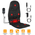 Heated Back Massage Cushion - 8 Vibration Modes & 3 Intensity Levels for Car & Chair - whimsywagon