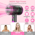 1800W Portable Hair Dryer - Compact & Lightweight with 3 Heat/Speed Settings | Includes Diffuser & Concentrator, ALCI Safety Plug