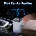 Portable car air purifier with ionizer by CJ removing smoke, dust, and odors inside a vehicle.