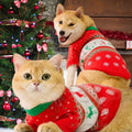 Christmas Pet Sweater for Dogs & Cats | Warm Winter Apparel with Snow Elk Pattern