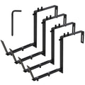 4-Pack Adjustable Railing Planter Brackets - No-Drill Window Box Holder for Balcony & Fence Mounting - whimsywagon