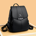 Women’s PU Soft Leather Backpack – Lightweight Textured Casual Bag