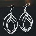 Korean style hollow out earrings with delicate cut-out design, featuring lightweight and stylish jewelry for women.