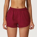 Loose Fit Sports Shorts - High Waist Wide Leg Sweatpant Style