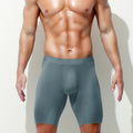 Cj men's seamless modal underwear with extended anti-chafing design, shown in dark color on a plain background.