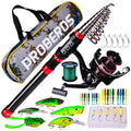 Long Cast Rod & Fishing Reel Combo Set – Durable Line Bag with Bait Storage | Complete Fishing Gear for Anglers