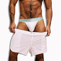 Men's high-cut cotton sports underwear by CJ, breathable and low-rise with a comfortable fit.