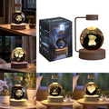 3D crystal ball dinosaur night light by cj, glowing softly with a dinosaur design, perfect for bedside illumination.
