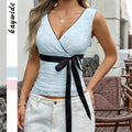 Lace Sling Top - Sexy Sleeveless Vest with Thin Straps