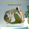 Reflective Leather Dog Harness - Vintage Style & Durable Design