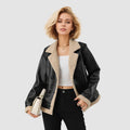 Insulated Leather Coat | Women's Plush Fleece-Lined Jacket