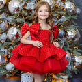 The Red Tutu Princess Dress - Sequined & Bow Detail