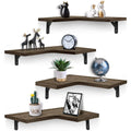 Wall Mount Corner Shelves, 4-Pack - Space-Saving Floating Display Ledges for Home Decor - whimsywagon