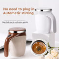 Self-Stirring Mug 16oz | Rechargeable Electric Stirring Cup with 2 Magnetic Spoons