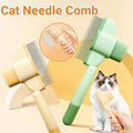 CJ professional pet comb for dogs and cats with release button, designed for grooming and removing fleas and loose fur.