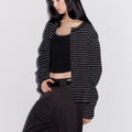 Striped Turtleneck Knit Sweater Base Layer Top - whimsywagon