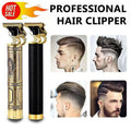 USB rechargeable hair clippers with cordless design and multiple guide combs for easy, precise hair trimming.