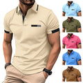 Casual cj polo shirt with chest pocket and button-down collar, shown in a relaxed fit, perfect for everyday wear.