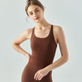 Workout Tank Top with Pads - Supportive Cross Strap Design for Yoga