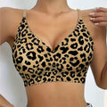 Seamless women's lingerie in sexy leopard print by CJ, featuring smooth fabric and stylish design for a bold, comfortable look.