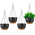 Hanging Planter Set for Herbs & Trailing Plants - 4 Self-Watering 9.6
