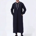 Resort Wear Robe for Men - Lightweight Embroidered Cotton, Loose Fit