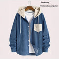 Striped Corduroy Overshirt - Button-Front Layering Piece