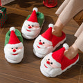 Santa Claus Christmas Slippers – Fluffy Thick-Sole Non-Slip House Shoes