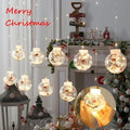 10-Pack Christmas Curtain Lights | LED Snowman & Fairy Ball String Decor