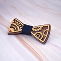 Men's Textured Bow Tie - Gear Stitching Design for Weddings & Formal Suits